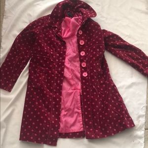 Mini Biden pink polka dot jacket Girls